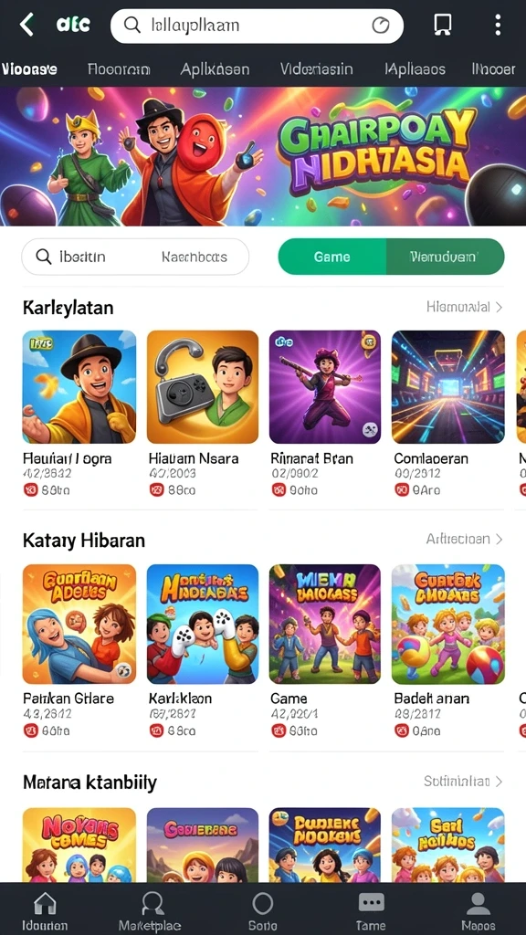 svip2 - Menu permainan yang mudah diakses dan responsif.